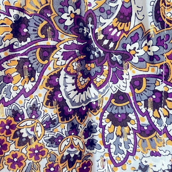 NWOT Soft Surroundings Via Alpina Blouse Paisley with Metallic Gold Threading M - Picture 4 of 6